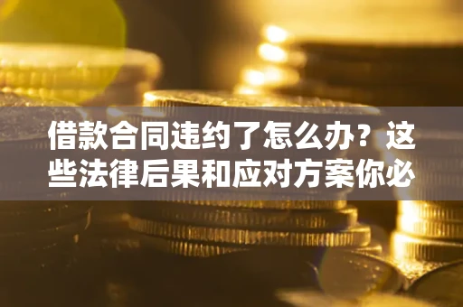 济南借款合同违约了怎么办？这些法律后果和应对方案你必须知道